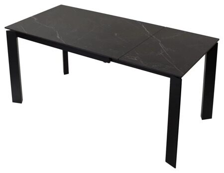 CORNER 120/170*80  MATT BLACK MARBLE SOLID CERAMIC / BLACK