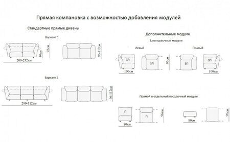 Модульный диван FIRST с memory foam в стиле Edra, в наличии в Иркутске